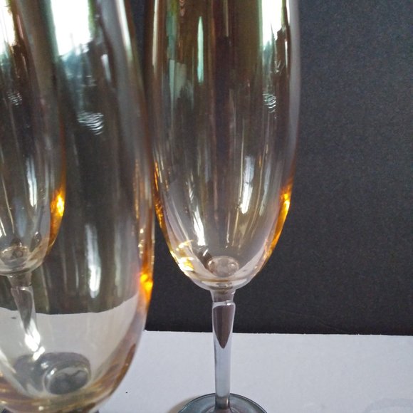 Flute Champagne Glasses Iridescent Ombre Blend - Picture 3 of 10
